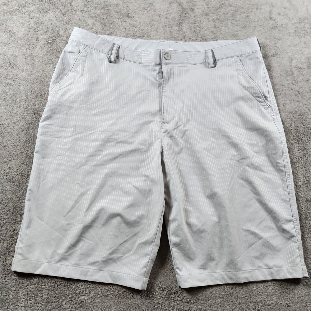 Under Armour Coldblack Golf Shorts Mens 40 Pinstripe HeatGear